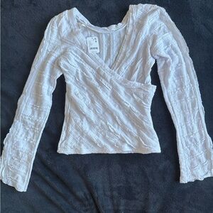Free People Elegant White Women's Top reversible!!!